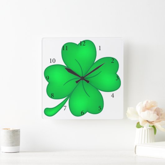 Vierblättriges Kleeblatt Vierkante Klok (Huis)