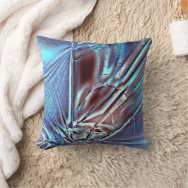 Vierblauwe tint over bruin met scherpe lijnen kussen