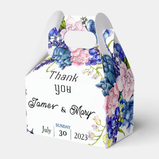 Vierbox Bedankdoosjes (Voorkant Zijde)