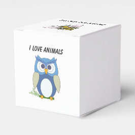 Vierbox "I Love Animals" Bedankdoosjes