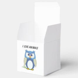 Vierbox "I Love Animals" Bedankdoosjes