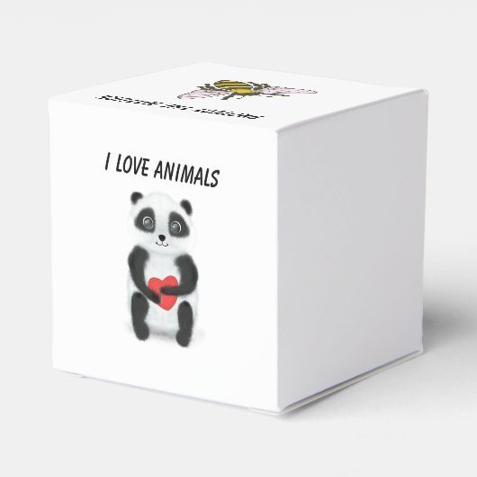 Vierbox "I Love Animals" Bedankdoosjes (Achterkant)