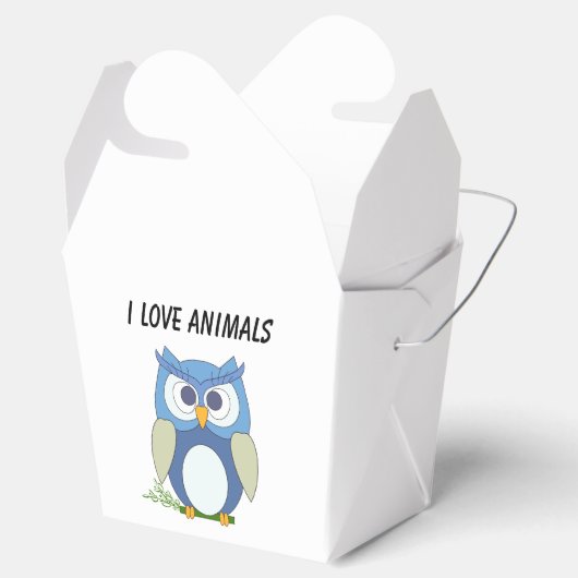 Vierbox "I Love Animals" Bedankdoosjes (Geopend)