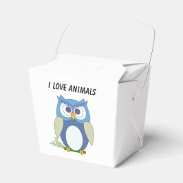 Vierbox "I Love Animals" Bedankdoosjes