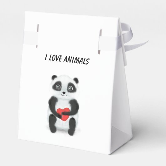 Vierbox "I Love Animals" Bedankdoosjes (Achterkant)