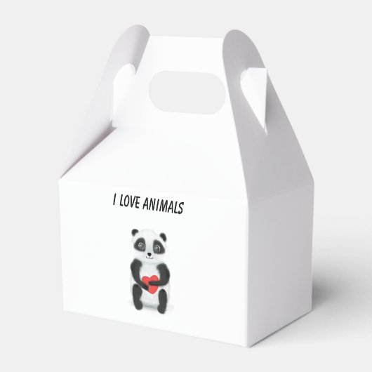 Vierbox "I Love Animals" Bedankdoosjes (Achterkant)