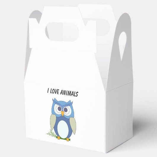 Vierbox "I Love Animals" Bedankdoosjes (Geopend)