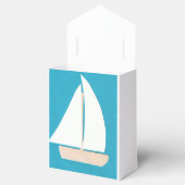 Vierbox met witte zeilboot bedankdoosjes (Geopend)