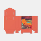 Vierbox "Oranje barst" Bedankdoosjes (Uitgevouwen)