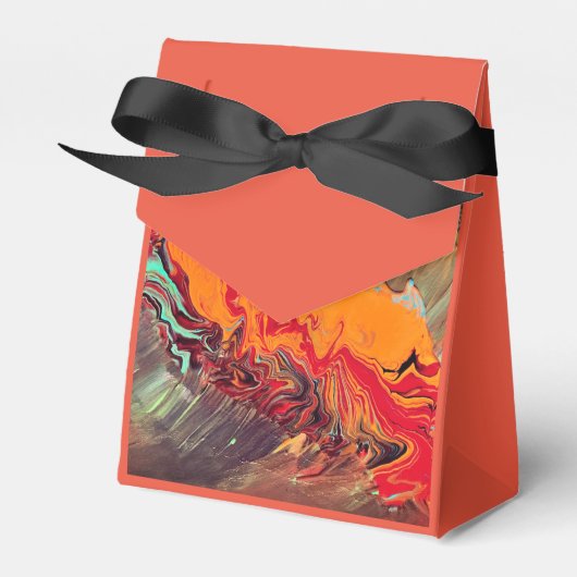 Vierbox "Oranje barst" Bedankdoosjes (Voorkant Zijde)