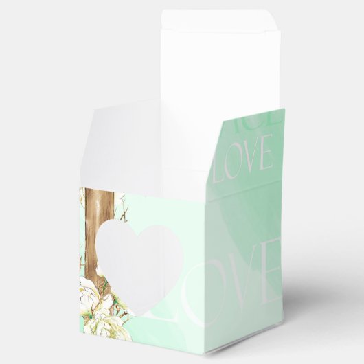 Vierbox Religieuze Floral Bedankdoosjes (Geopend)