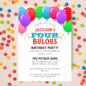 VIERbulous 4th Birthday Banner Blue Kaart