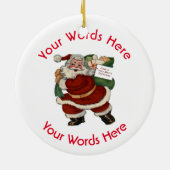 Vierce Chinese Dragon Aangepaste kerstversiering Keramisch Ornament (Achterkant)