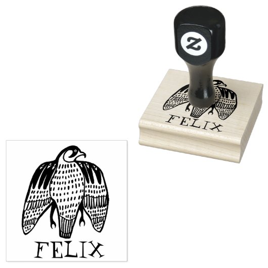 Vierce Falcon Birds Hand Tekening CUSTOMIZE IT Rubberstempel (Gestempeld)