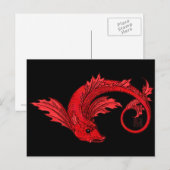 Vierce Fiery Red Flying elementaire vis Briefkaart (Voorkant / Achterkant)