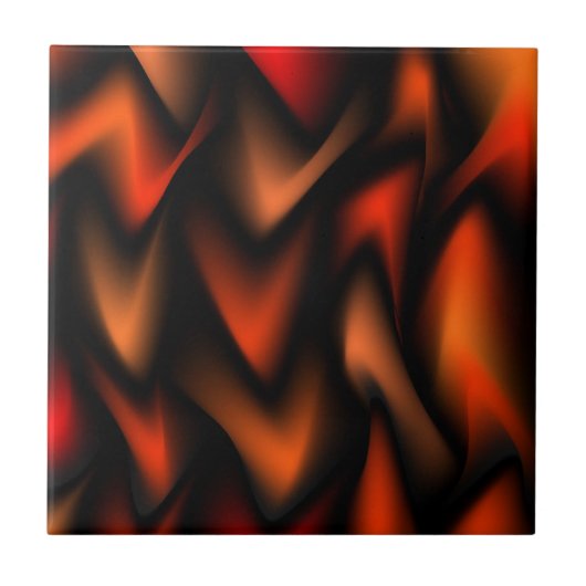 Vierce Flames Abstract Tegeltje (Voorkant)
