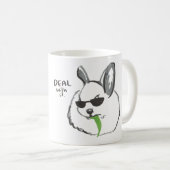 Vierce Rabbit met Quote Koffiemok (Voorkant rechts)
