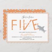 Vierce Vijf Oranje haai Kaart (Voorkant / Achterkant)