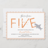 Vierce Vijf Oranje haai Kaart (Voorkant)