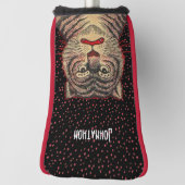 Viercige Aziatische strips zwarte tijgerrode Stipp Golfheadcover (Draai 90)