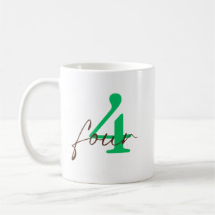 Vierde 4-jarig jubileum met personalisatie koffiemok
