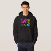 Vierde 4e Grade Squad Tie Dye Student Terug naar S Hoodie (Voorkant volledig)