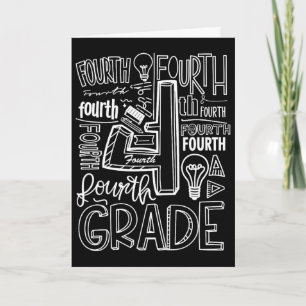 Vierde 4e klas typografie Terug naar school 1 Kaart