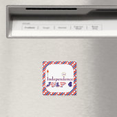 Vierde 4e van juli sterren fakkel USA Independence Magneet (Insitu (Vaatwasser))