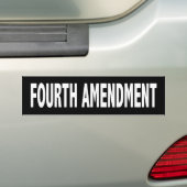 Vierde amendement Bumpersticker (Op auto)
