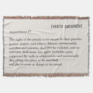 Vierde amendement grondwet Bill of Rights Deken
