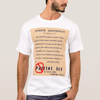 Vierde amendement (vooraan) t-shirt