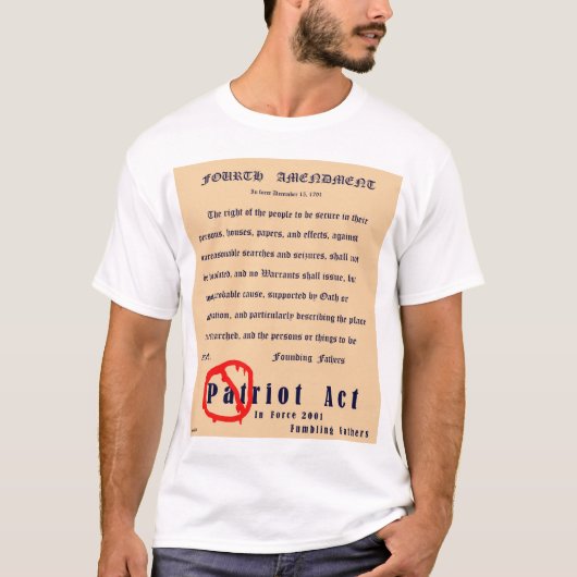 Vierde amendement (vooraan) t-shirt (Voorkant)