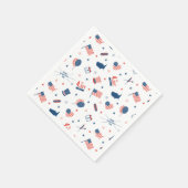 Vierde Amerikaanse krant Napkin van juli Servet (Hoek)