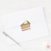 Vierde Amerikaanse versie juli als Apple Pie Slice Vierkante Sticker (Envelop)