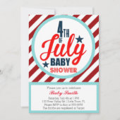 Vierde Baby shower juli Kaart (Voorkant)