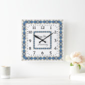 Vierde blauwe Jubileum voor het huwelijk van Topaz Vierkante Klok (Huis)