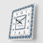 Vierde blauwe Jubileum voor het huwelijk van Topaz Vierkante Klok (Hoek)