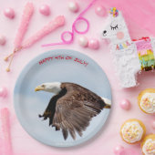 Vierde borden van het partijartikel van juli met B Papieren Bordje (Feest)