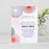 Vierde Bridal Shower Uitnodiging voor 4 juli (Staand voorkant)