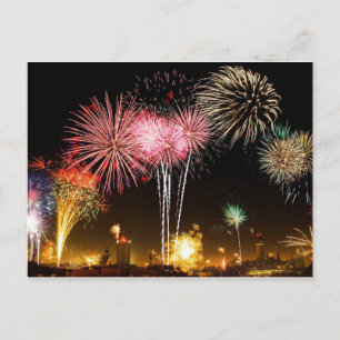 Vierde Briefkaart Fireworks van juli