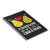 Vierde bruiloft Jubileum Gift Married Couple Pear Notitieboek (Rechterzijde)