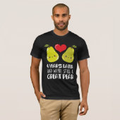 Vierde bruiloft Jubileum Gift Married Couple Pear T-shirt (Voorkant volledig)