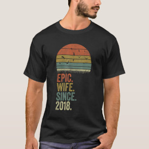 Vierde bruiloft Jubileum Vrouwen Epic Wife sinds 2 T-shirt