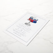 Vierde bruiloft juli folie uitnodiging (Gedraaid)