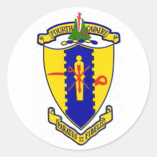 Vierde cavalerie ronde sticker