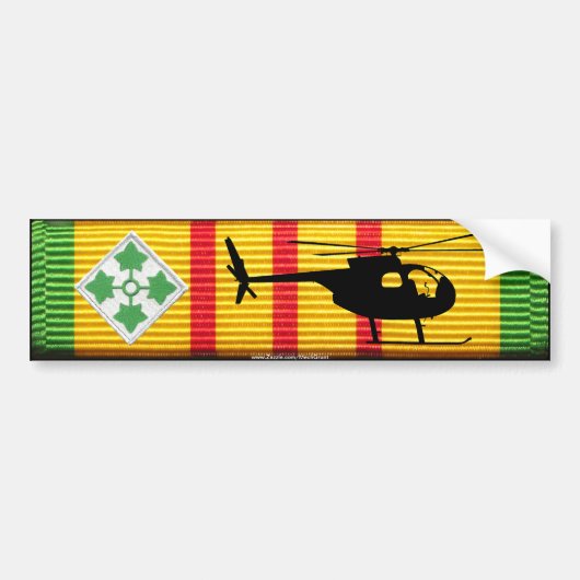 Vierde Cavalry Division OH-6 Loach VSM Bumperstick Bumpersticker (Voorkant)