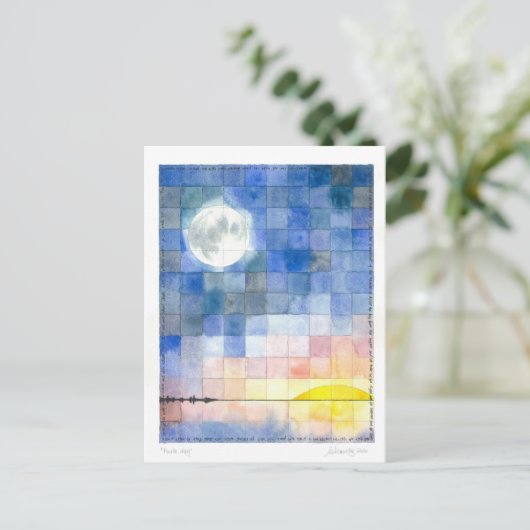 Vierde dag (7 dagen aanmaak) Briefkaart (Staand voorkant)