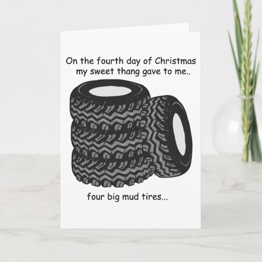 Vierde dag Redneck Kerstmis Feestdagen Kaart (Voorkant)