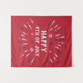 Vierde dag van de Amerikaanse patriottische onafha Wandkleed (Voorkant (horizontaal))