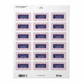 Vierde dag van de Onafhankelijkheidsdag BBQ Etiket (Full Sheet)